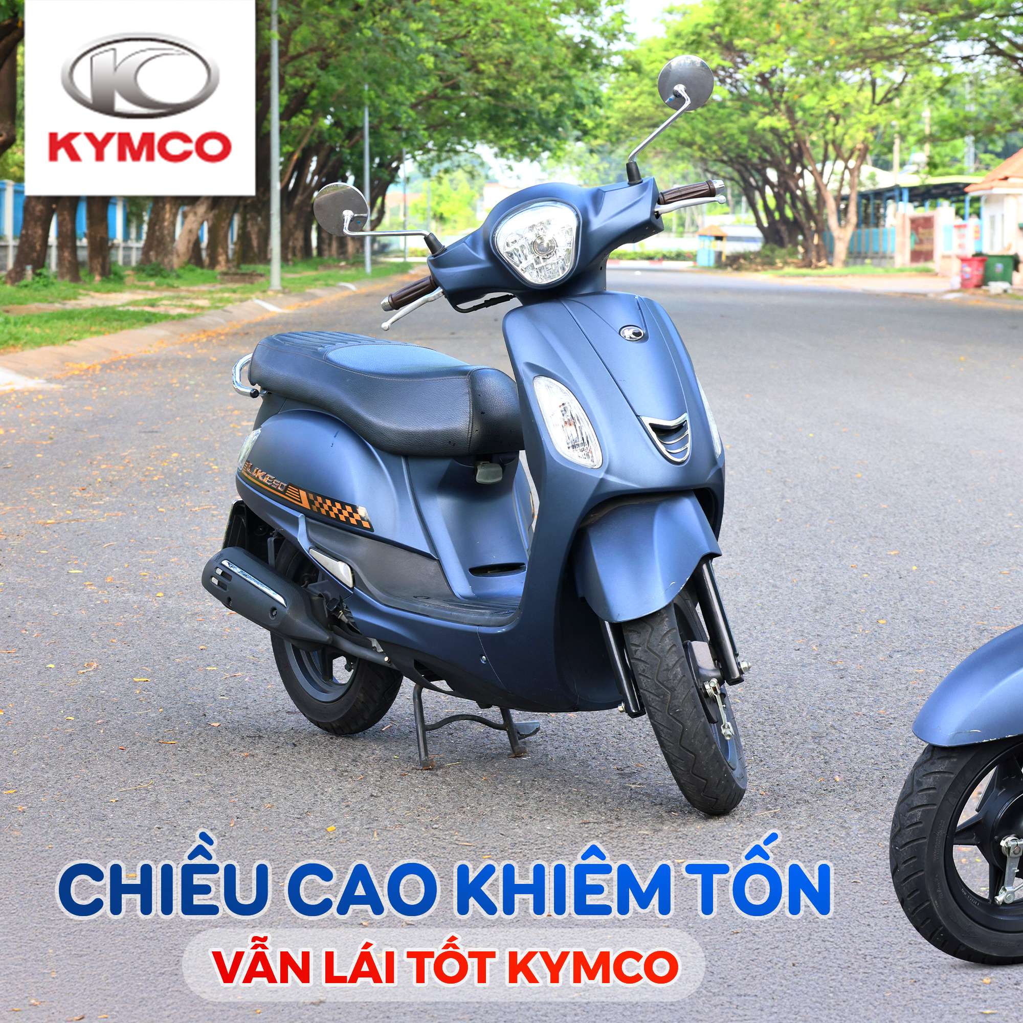 Kymco Like 50 FI – Thanh lịch với màu xanh xi măng