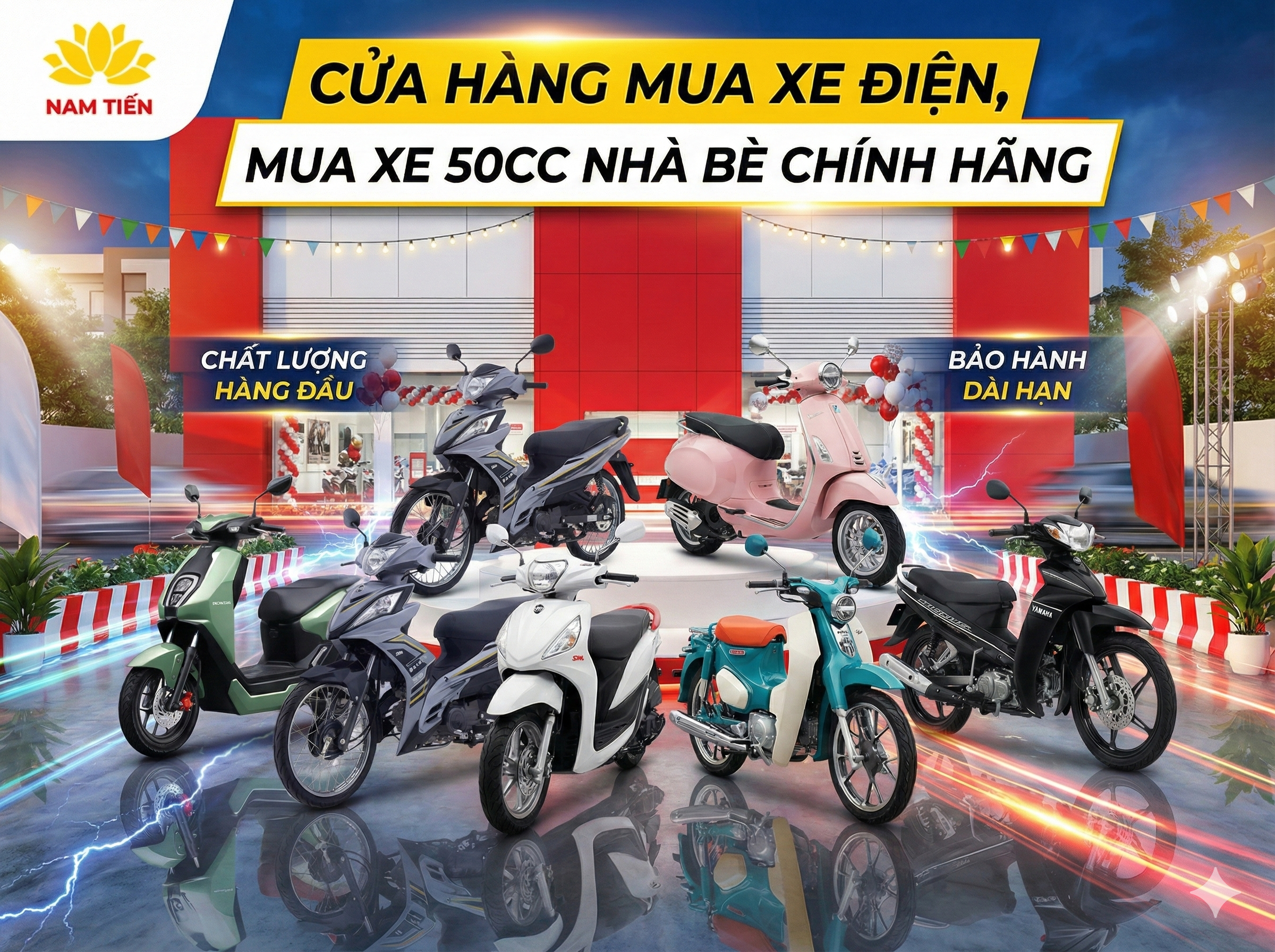Cửa Hàng Mua Xe Điện, Mua Xe 50cc Nhà Bè Chính Hãng