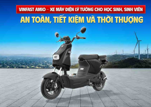 VinFast Amio – Xe máy điện lý tưởng cho học sinh, sinh viên: An toàn, tiết kiệm và thời thượng