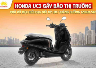 Honda UC3 Gây Bão Thị Trường: Phá Vỡ Mọi Giới Hạn Với Kỷ Lục Quãng Đường 120km/Sạc