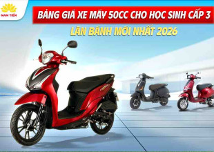 Bảng giá xe máy 50cc cho học sinh cấp 3 lăn bánh 2026 mới nhất 