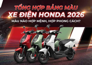 Tổng hợp bảng màu xe điện Honda 2026: Màu nào hợp mệnh, hợp phong cách?