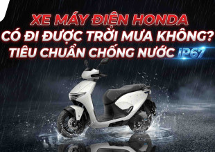 Xe máy điện Honda có đi được trời mưa không? Tiêu chuẩn chống nước IP67