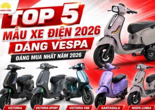 Top 5 mẫu xe điện dáng Vespa đáng mua nhất năm 2026