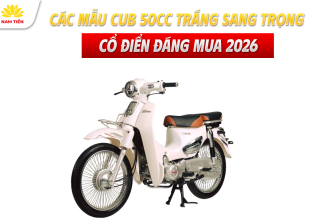 Các Mẫu Cub 50cc Trắng Sang Trọng Cổ Điển Đáng Mua 2026