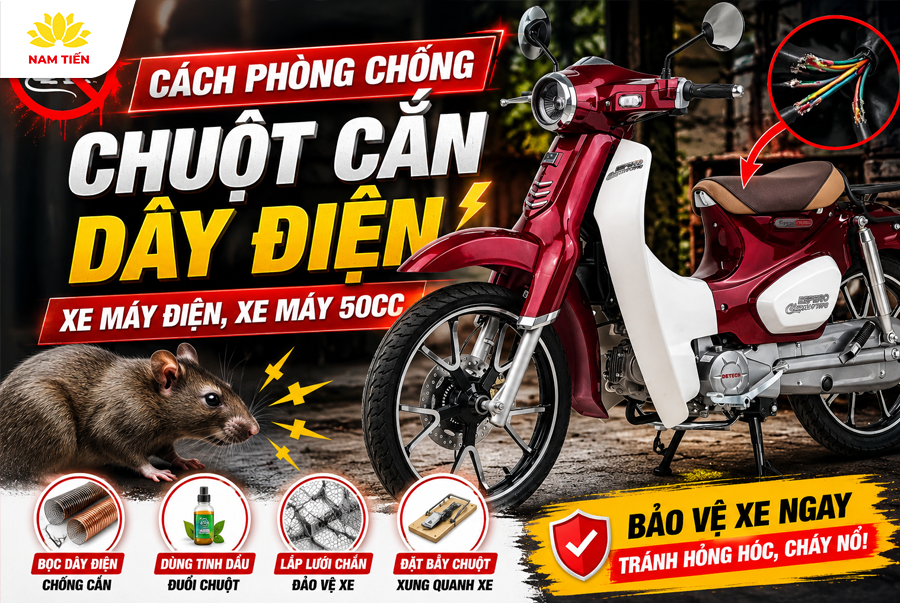 Cách Phòng Chống Chuột Cắn Dây Điện Xe Máy Điện, Xe Máy 50cc